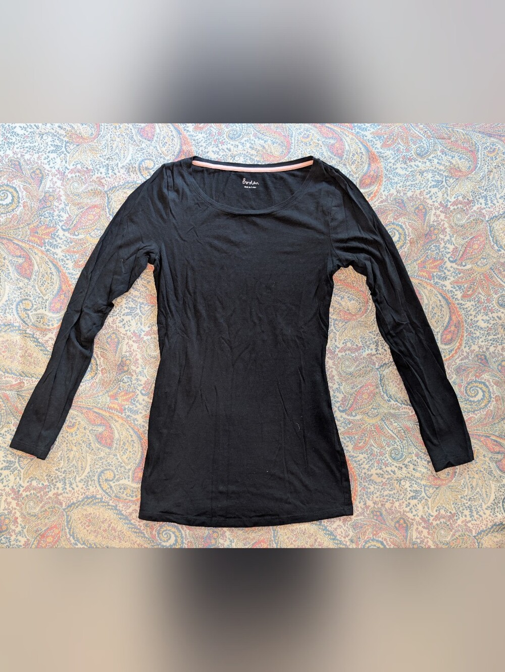 Boden Size US6 Black Long Sleeve T-shirt